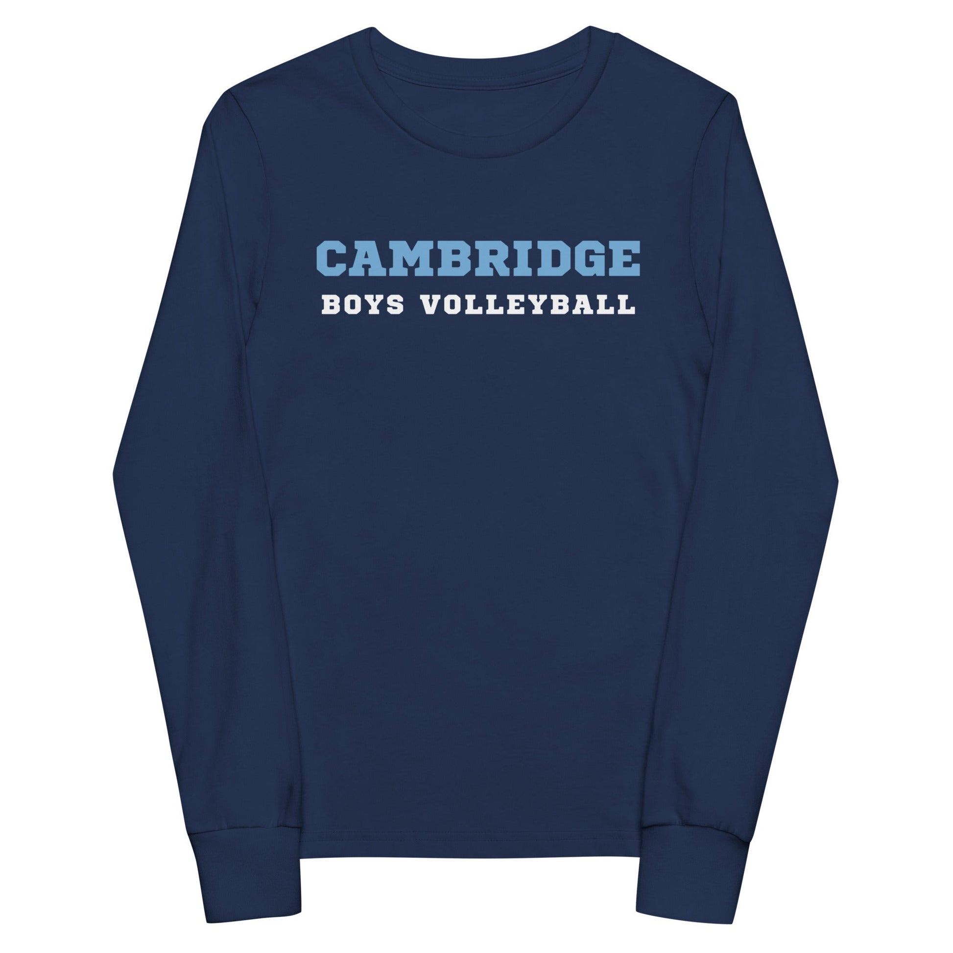 Performance | Youth Long Sleeve T-Shirt | Cambridge Volleyball | Block Script Logo