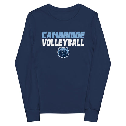 Performance | Youth Long Sleeve T-Shirt | Cambridge Volleyball | Modern Logo