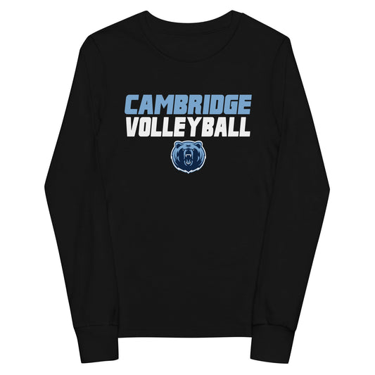 Performance | Youth Long Sleeve T-Shirt | Cambridge Volleyball | Modern Logo