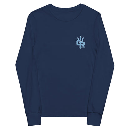 Performance | Youth Long Sleeve T-Shirt | Cape Riptides Baseball | Crest Logo