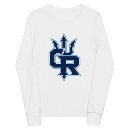 Performance | Youth Long Sleeve T-Shirt | Cape Riptides Baseball | Emblem Logo