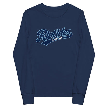 Performance | Youth Long Sleeve T-Shirt | Cape Riptides Baseball | Modern Script Logo