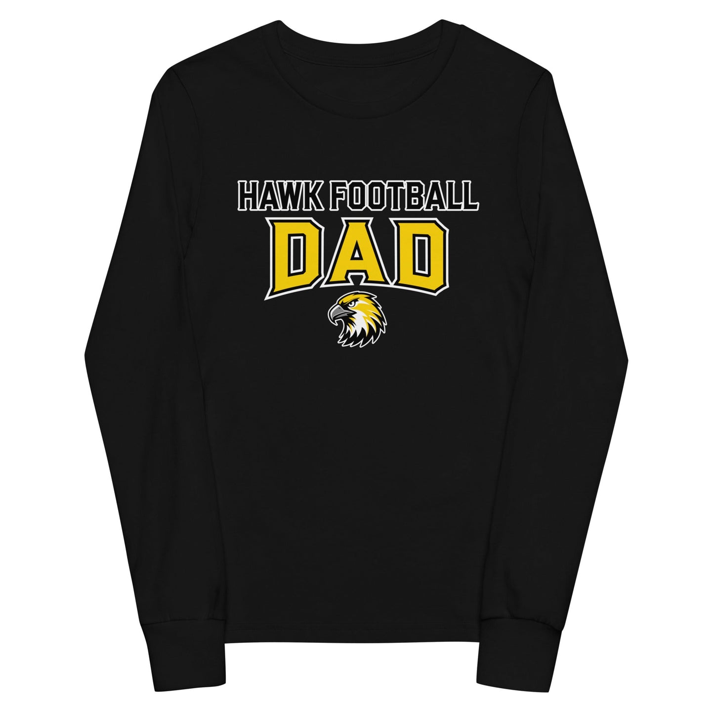 Performance | Youth Long Sleeve T-Shirt | Cardinal Ohara Hawks | Football Dad Logo