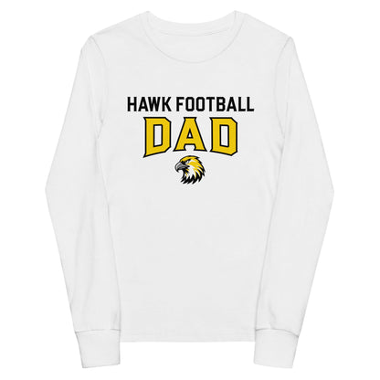 Performance | Youth Long Sleeve T-Shirt | Cardinal Ohara Hawks | Football Dad Logo