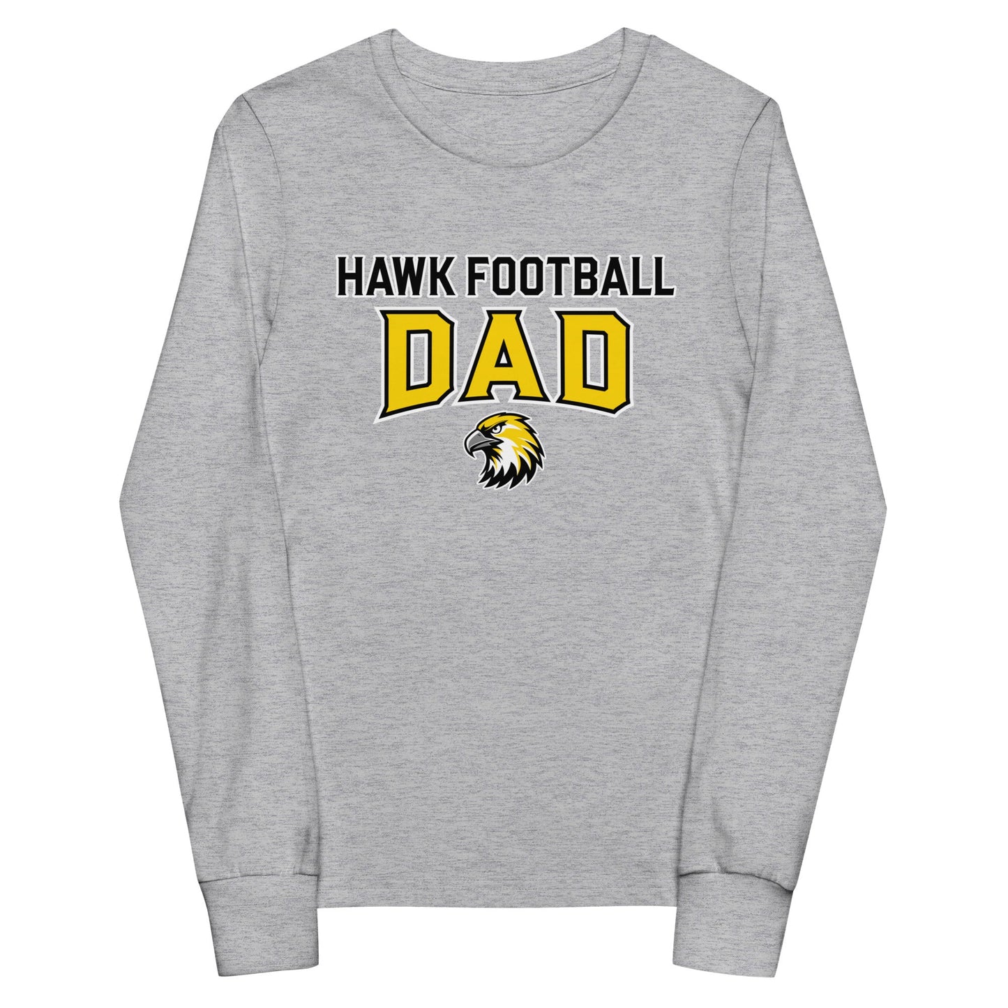Performance | Youth Long Sleeve T-Shirt | Cardinal Ohara Hawks | Football Dad Logo