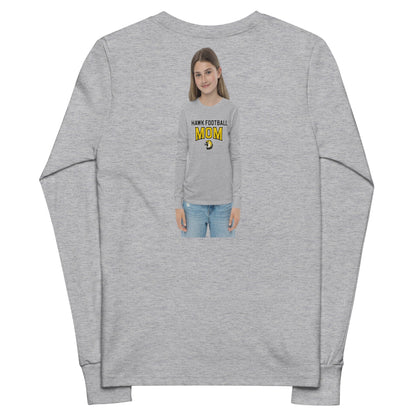 Performance | Youth Long Sleeve T-Shirt | Cardinal Ohara Hawks | Football Mom Logo