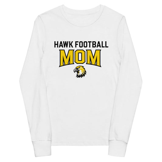 Performance | Youth Long Sleeve T-Shirt | Cardinal Ohara Hawks | Football Mom Logo