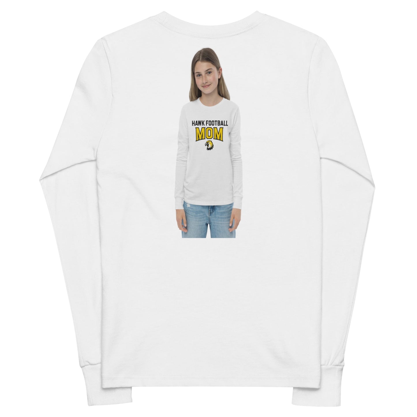 Performance | Youth Long Sleeve T-Shirt | Cardinal Ohara Hawks | Football Mom Logo