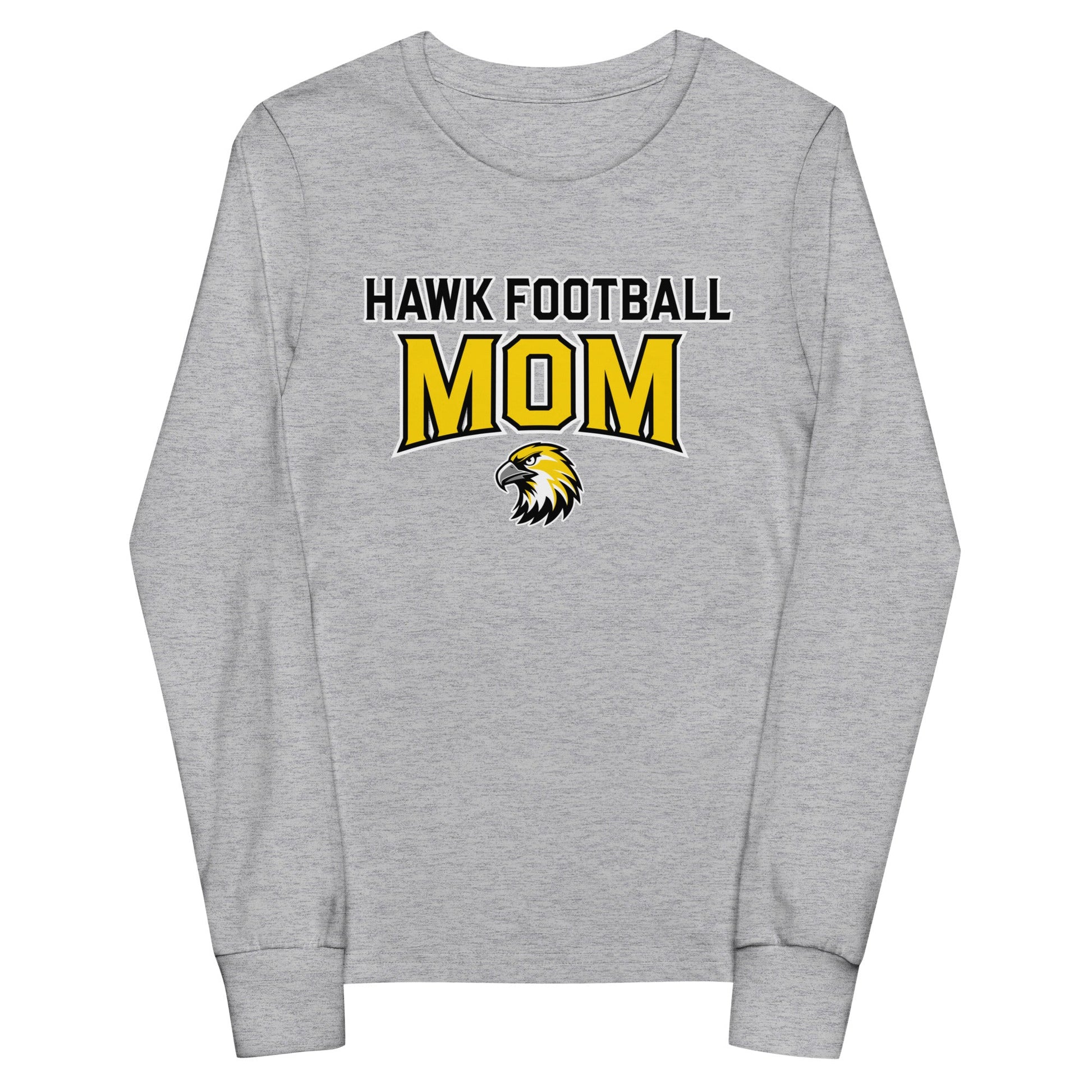 Performance | Youth Long Sleeve T-Shirt | Cardinal Ohara Hawks | Football Mom Logo