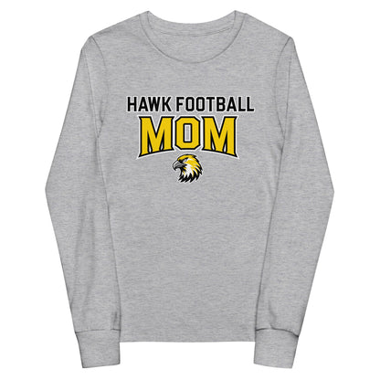 Performance | Youth Long Sleeve T-Shirt | Cardinal Ohara Hawks | Football Mom Logo