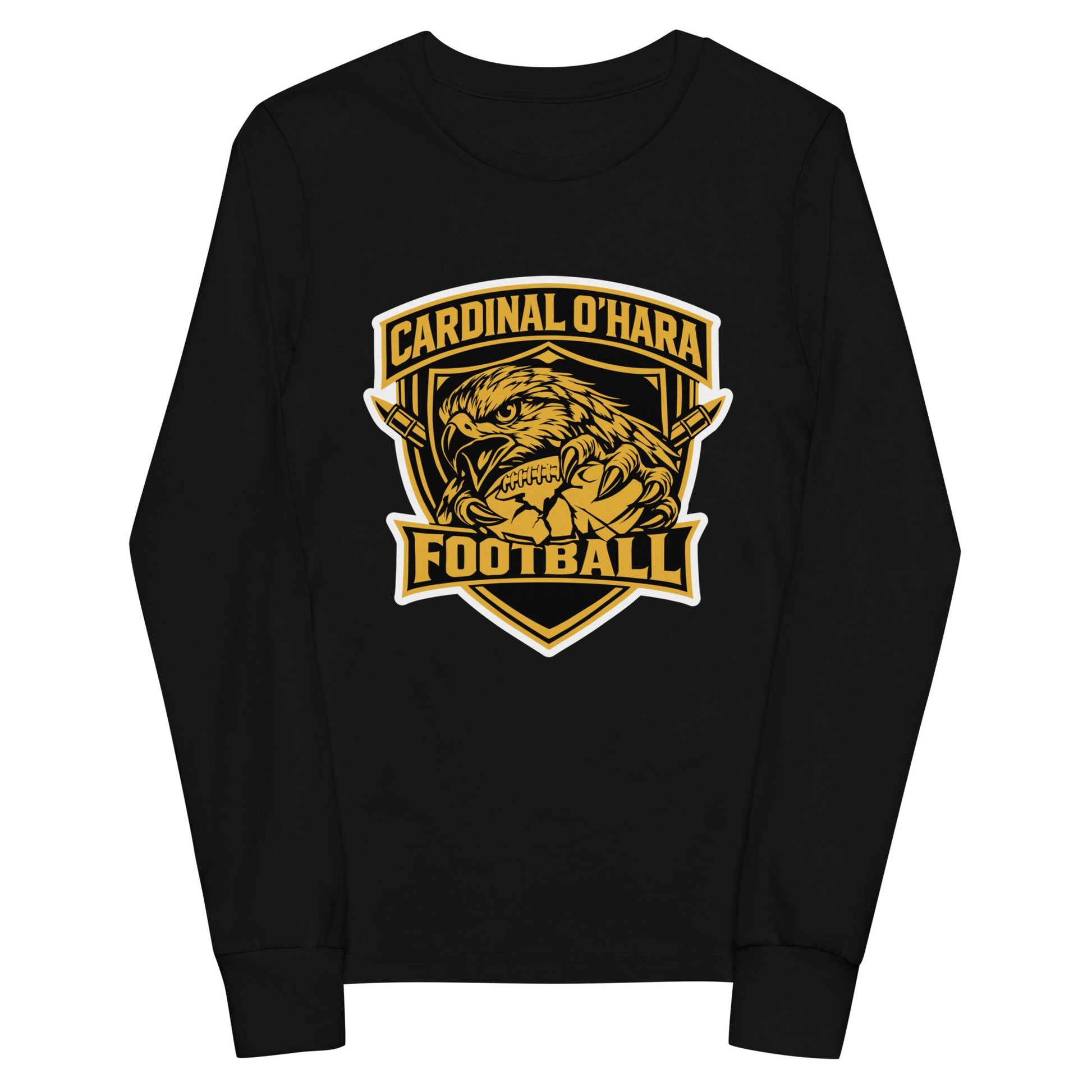 Performance | Youth Long Sleeve T-Shirt | Cardinal Ohara Hawks | Shield Logo