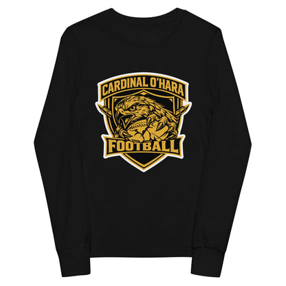 Performance | Youth Long Sleeve T-Shirt | Cardinal Ohara Hawks | Shield Logo