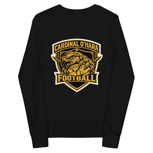 Performance | Youth Long Sleeve T-Shirt | Cardinal Ohara Hawks | Shield Logo