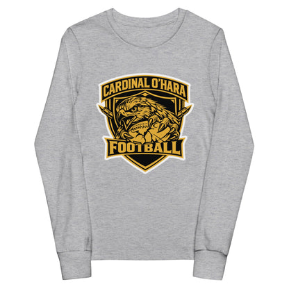 Performance | Youth Long Sleeve T-Shirt | Cardinal Ohara Hawks | Shield Logo