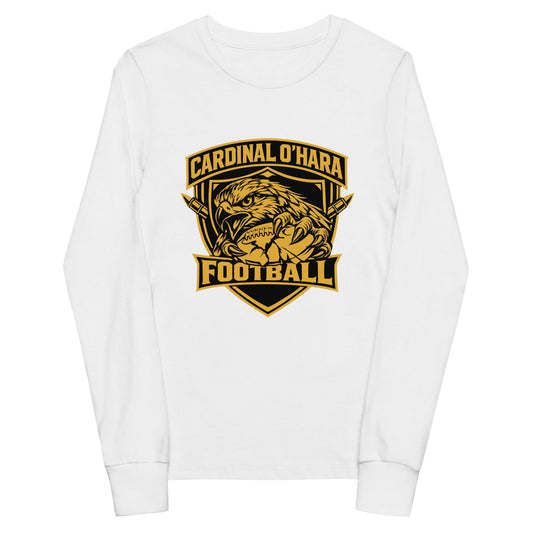 Performance | Youth Long Sleeve T-Shirt | Cardinal Ohara Hawks | Shield Logo