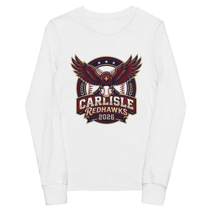 Performance | Youth Long Sleeve T-Shirt | Carlisle Redhawks | Emblem Logo