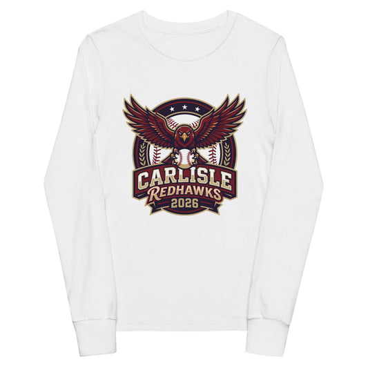 Performance | Youth Long Sleeve T-Shirt | Carlisle Redhawks | Emblem Logo