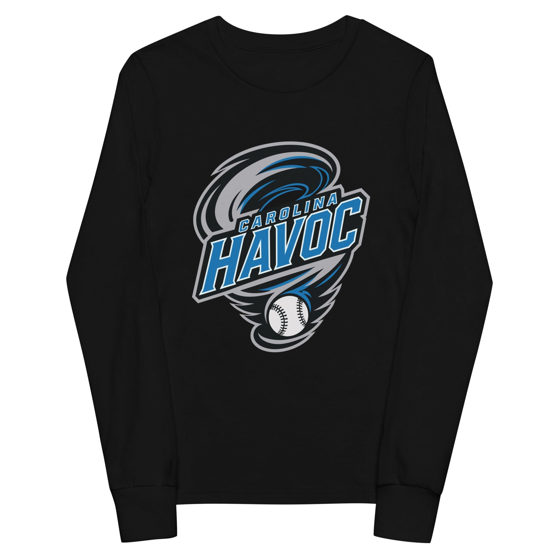 Performance | Youth Long Sleeve T-Shirt | Carolina Havoc | Twister League Crest Logo