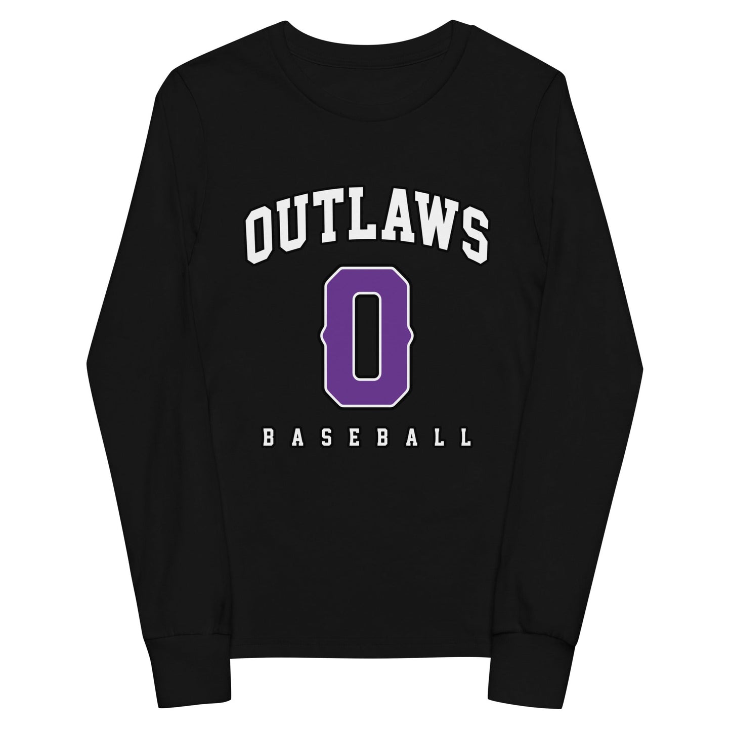 Performance | Youth Long Sleeve T-Shirt | Carolina Outlaws Baseball | Atheltics Logo