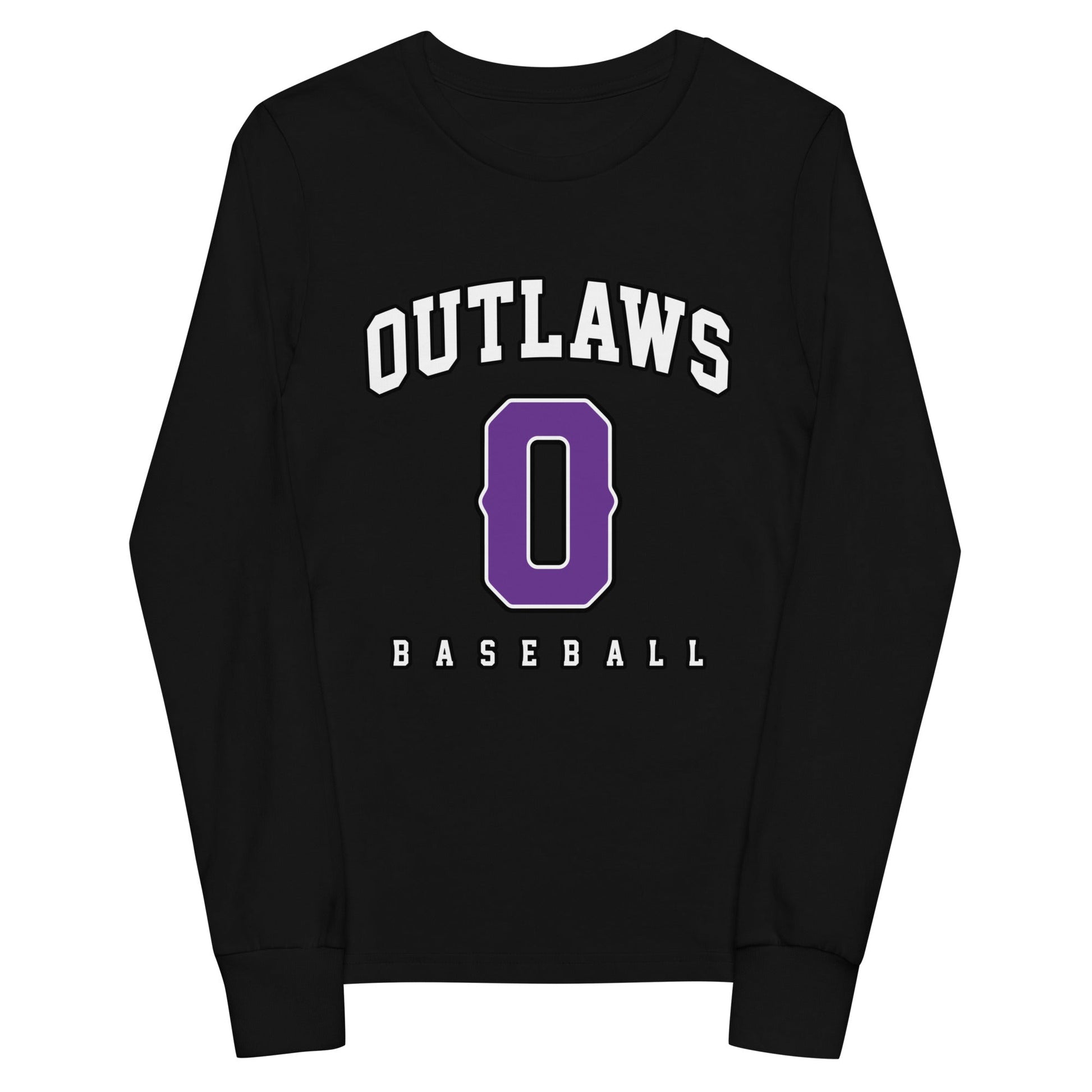 Performance | Youth Long Sleeve T-Shirt | Carolina Outlaws Baseball | Atheltics Logo
