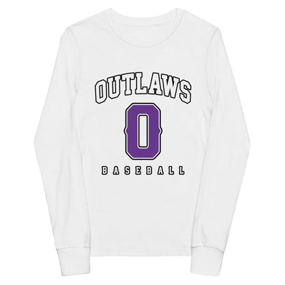 Performance | Youth Long Sleeve T-Shirt | Carolina Outlaws Baseball | Atheltics Logo
