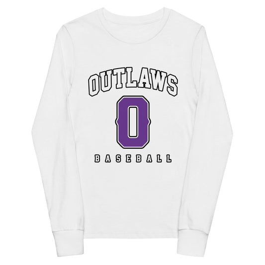 Performance | Youth Long Sleeve T-Shirt | Carolina Outlaws Baseball | Atheltics Logo