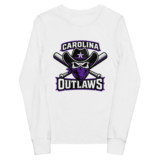 Performance | Youth Long Sleeve T-Shirt | Carolina Outlaws Baseball | Crest Logo