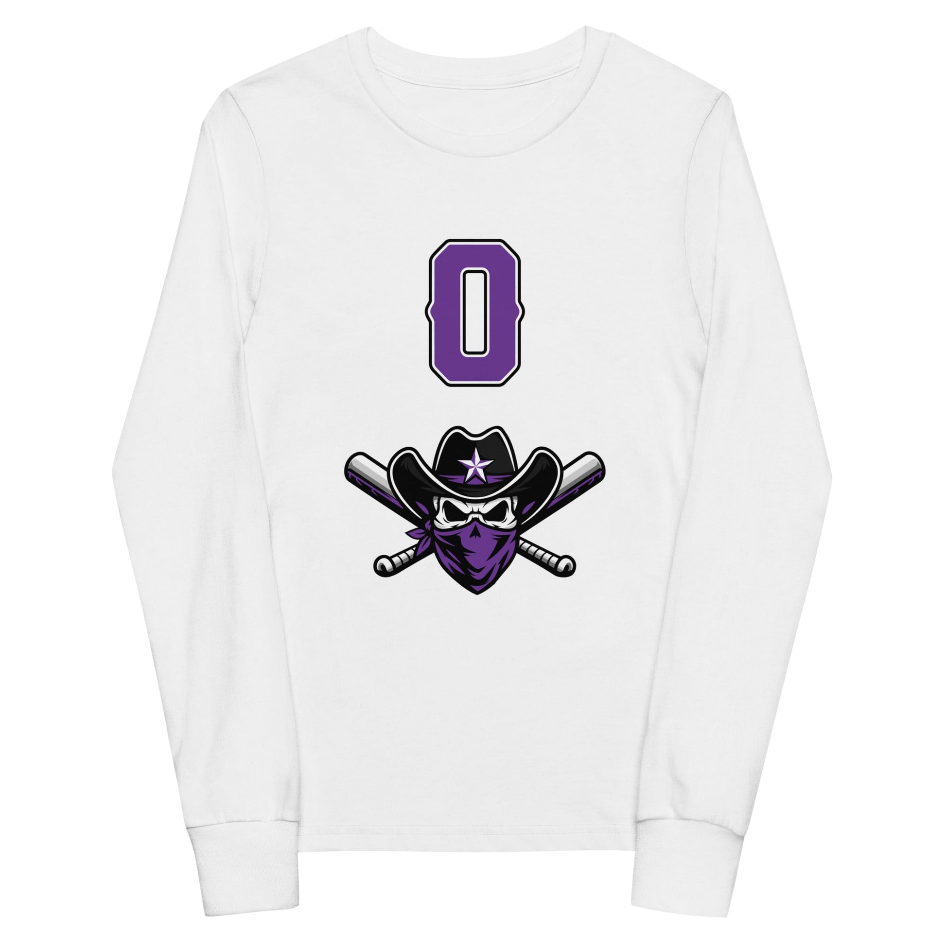 Performance | Youth Long Sleeve T-Shirt | Carolina Outlaws Baseball | Purple Renegades Logo