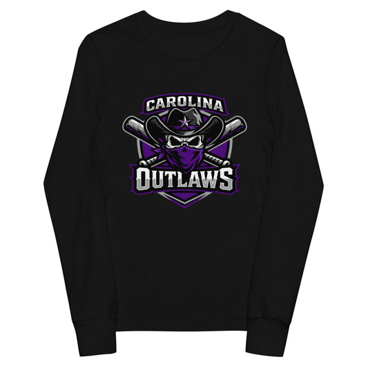 Performance | Youth Long Sleeve T-Shirt | Carolina Outlaws Baseball | Shield Logo