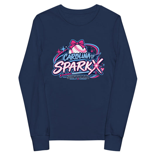 Performance | Youth Long Sleeve T-Shirt | Carolina Sparkx | Crest Logo