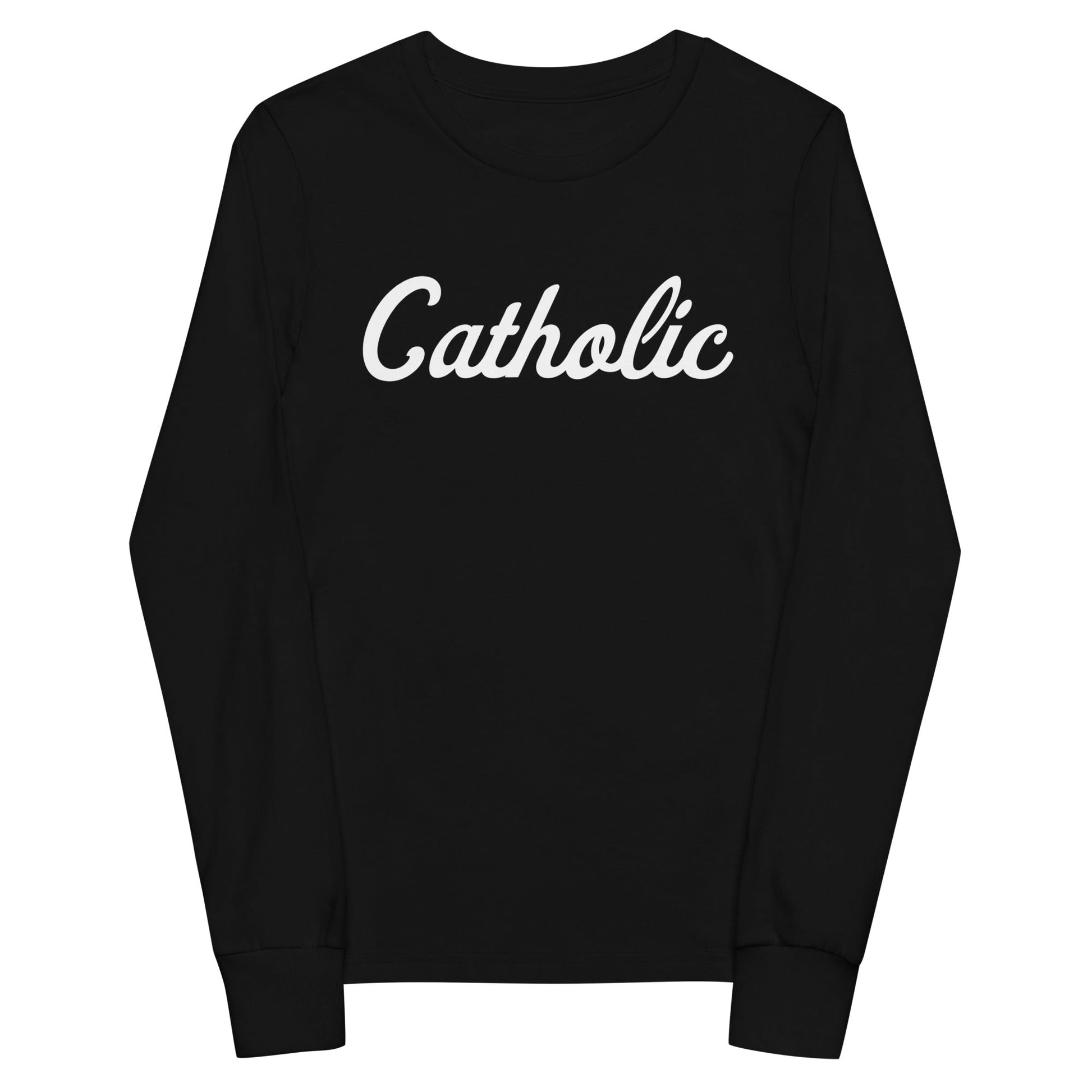 Performance | Youth Long Sleeve T-Shirt | Catholic High School | Script Logo