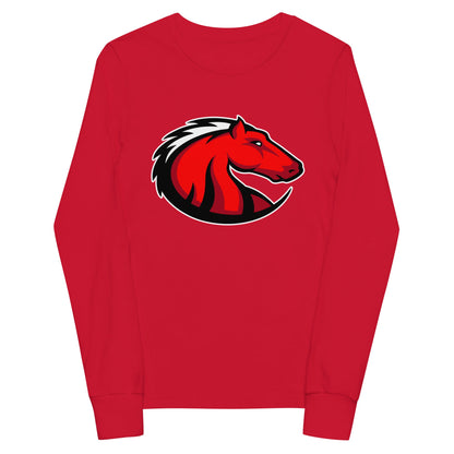 Performance | Youth Long Sleeve T-Shirt | Central Maine Community College Woman’s Soccer | Crest Logo
