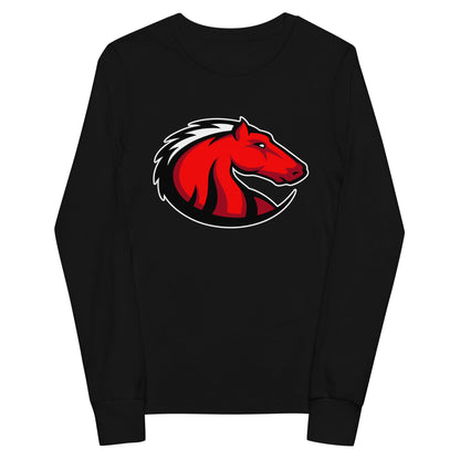 Performance | Youth Long Sleeve T-Shirt | Central Maine Community College Woman’s Soccer | Crest Logo