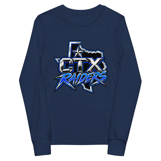 Performance | Youth Long Sleeve T-Shirt | Central Texas Raiders | Crest Logo