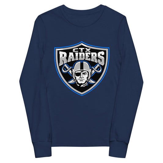 Performance | Youth Long Sleeve T-Shirt | Central Texas Raiders | Emblem Logo