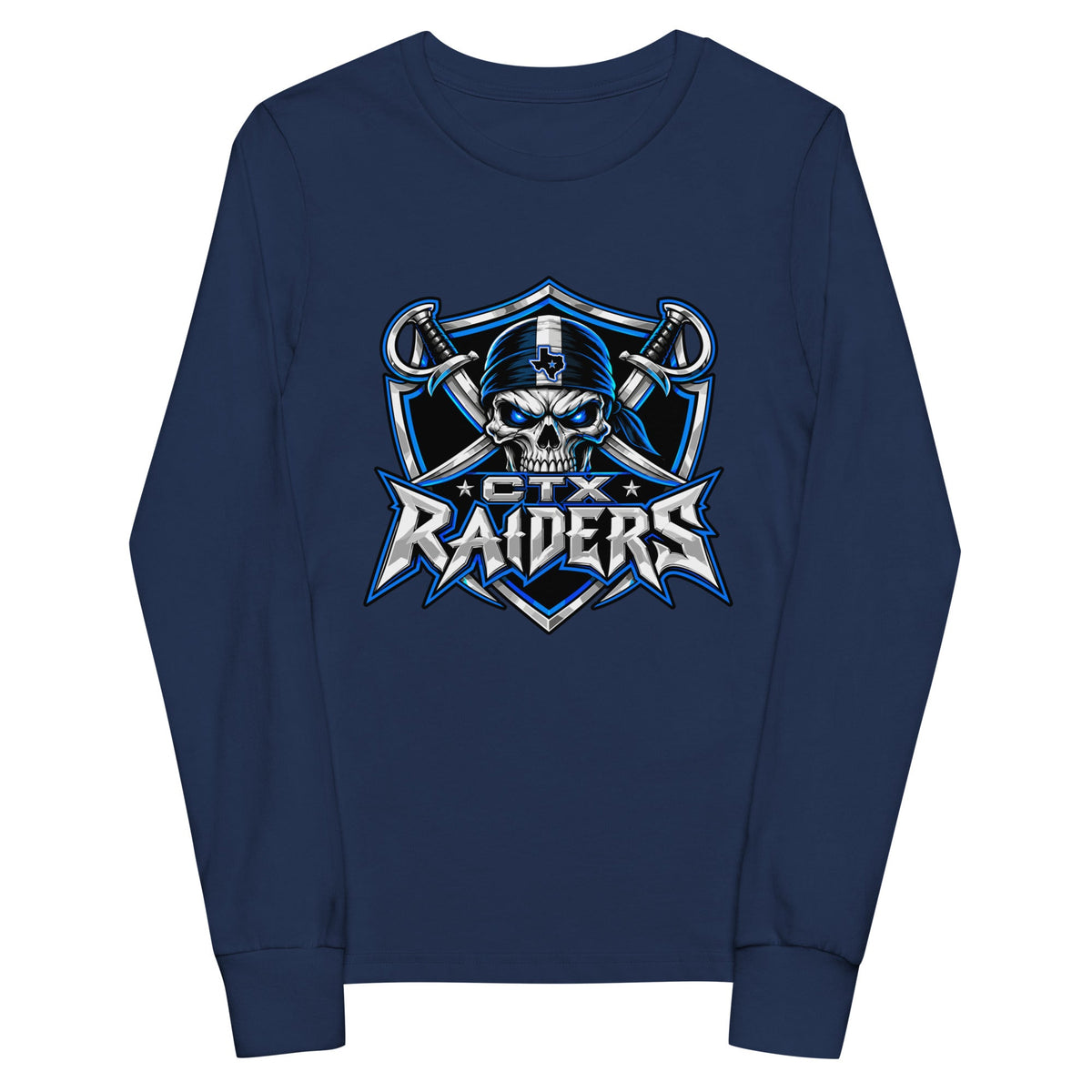 Performance | Youth Long Sleeve T-Shirt | Central Texas Raiders | Shield Logo