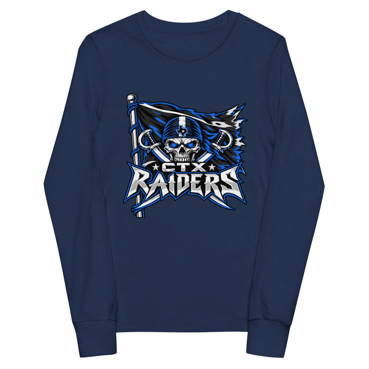Performance | Youth Long Sleeve T-Shirt | Central Texas Raiders | Vanguard Logo