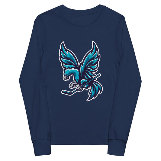 Performance | Youth Long Sleeve T-Shirt | Charlotte Rise | Mascot Logo