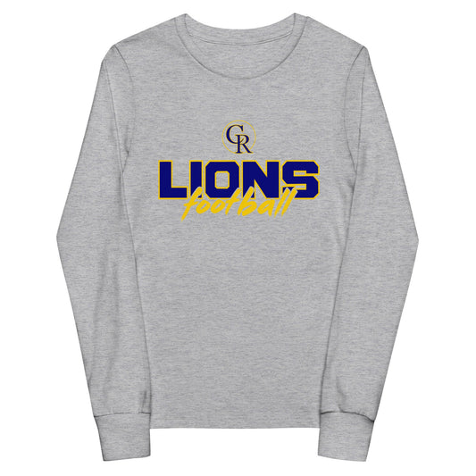 Performance | Youth Long Sleeve T-Shirt | Chestnut Ridge Lions Football | Vanguard Logo