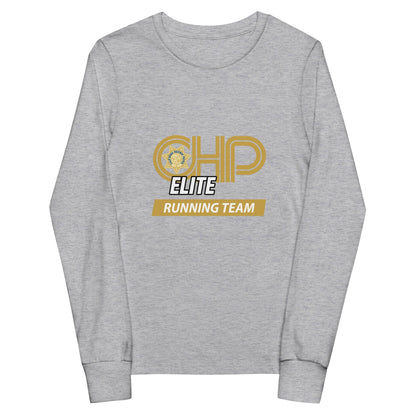 Performance | Youth Long Sleeve T-Shirt | CHP Elite Running Team | Runner Crest Logo