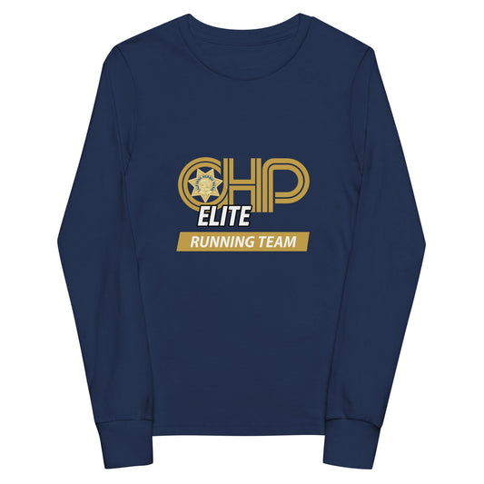 Performance | Youth Long Sleeve T-Shirt | CHP Elite Running Team | Runner Crest Logo