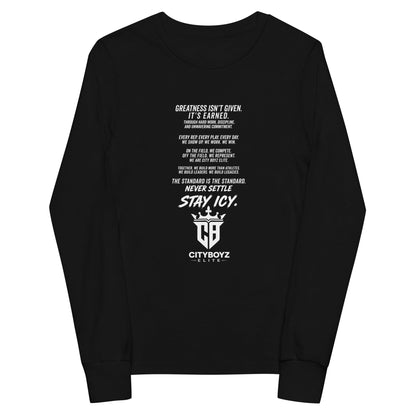 Performance | Youth Long Sleeve T-Shirt | City Boyz Elite | Legacy Builder Mark Logo