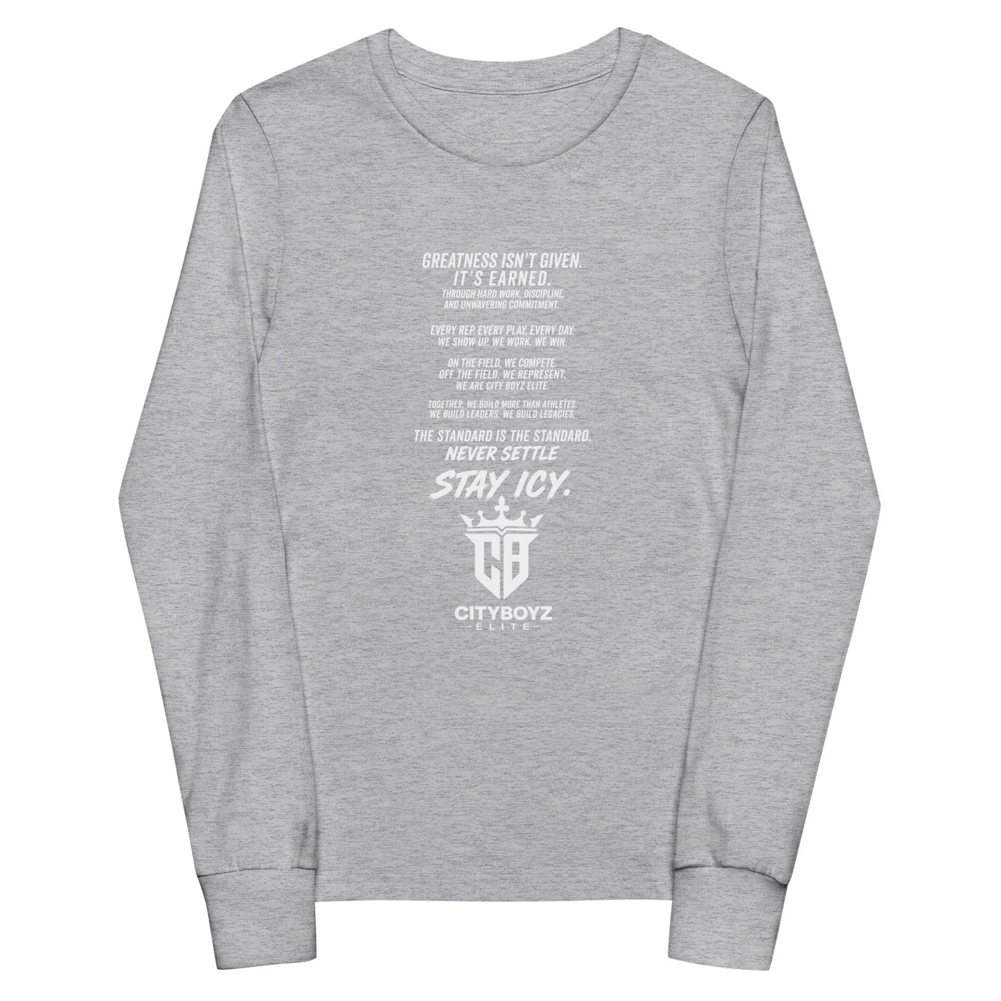 Performance | Youth Long Sleeve T-Shirt | City Boyz Elite | Legacy Builder Mark Logo