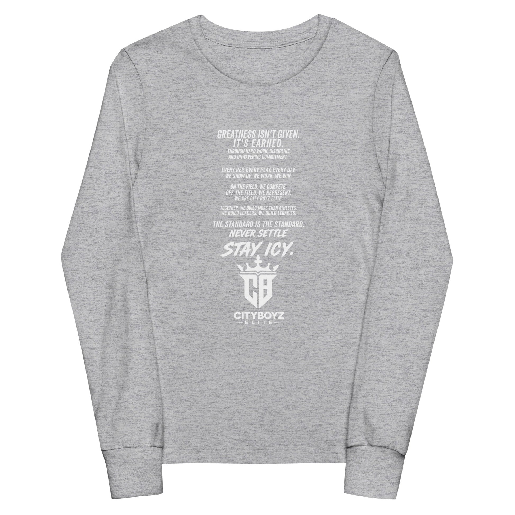 Performance | Youth Long Sleeve T-Shirt | City Boyz Elite | Legacy Builder Mark Logo