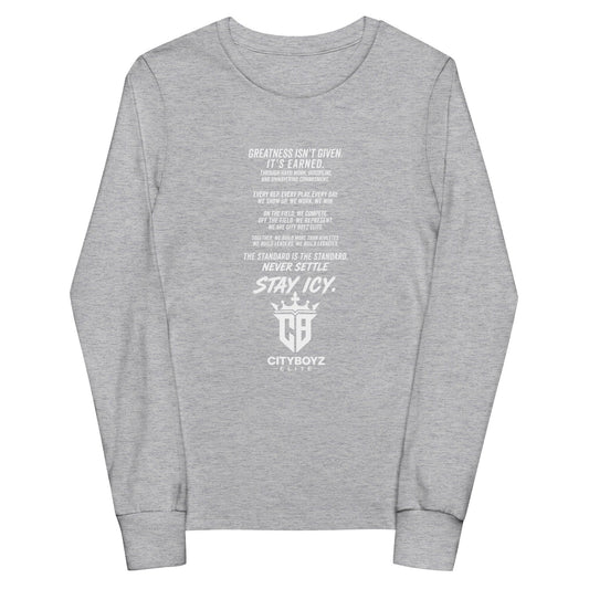 Performance | Youth Long Sleeve T-Shirt | City Boyz Elite | Legacy Builder Mark Logo