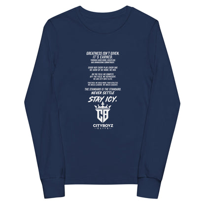 Performance | Youth Long Sleeve T-Shirt | City Boyz Elite | Legacy Builder Mark Logo