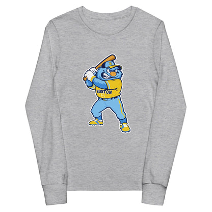 Performance | Youth Long Sleeve T-Shirt | Claremont Little League | Mascot Logo