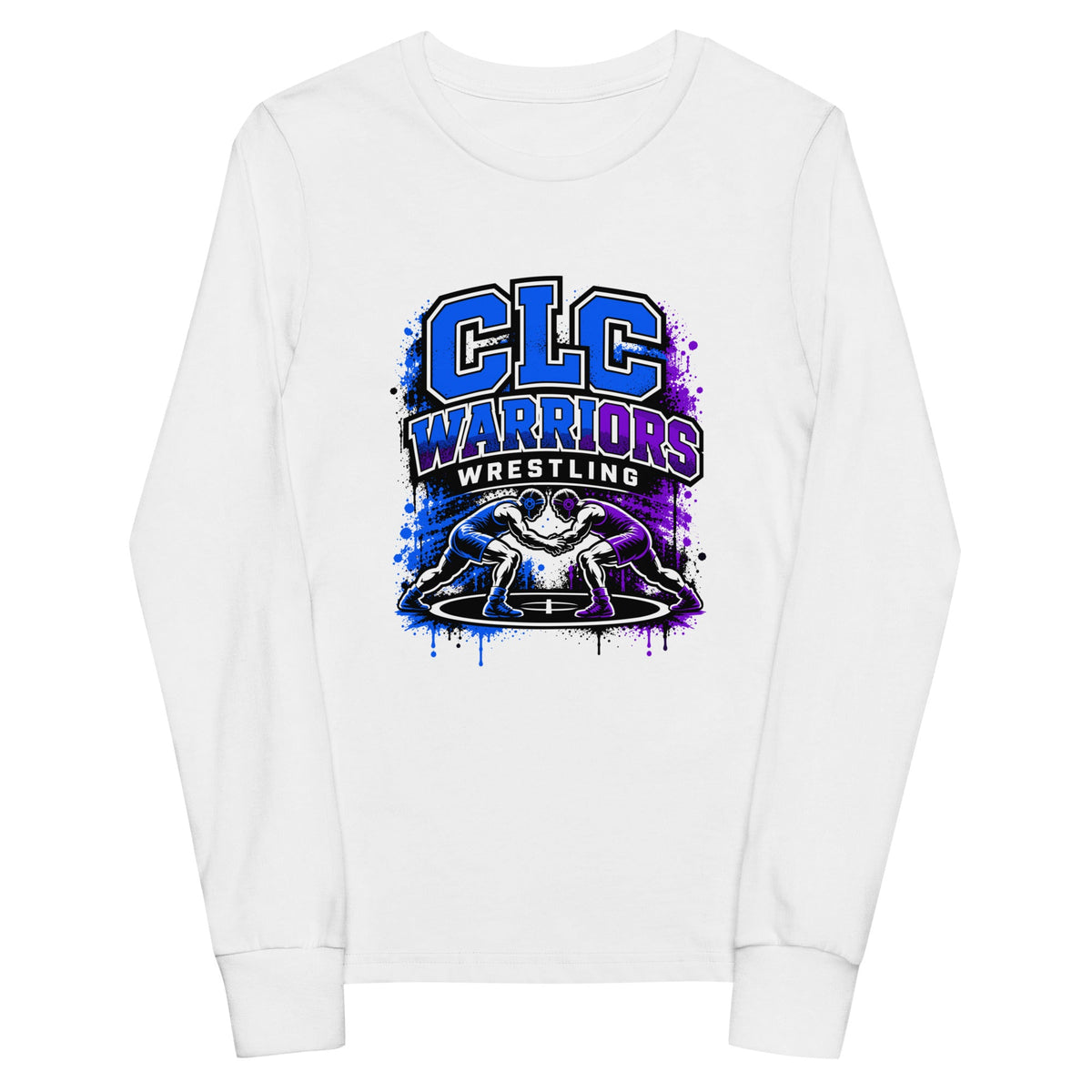 Performance | Youth Long Sleeve T-Shirt | Clear Lake - Clayton Wrestling | Emblem Logo