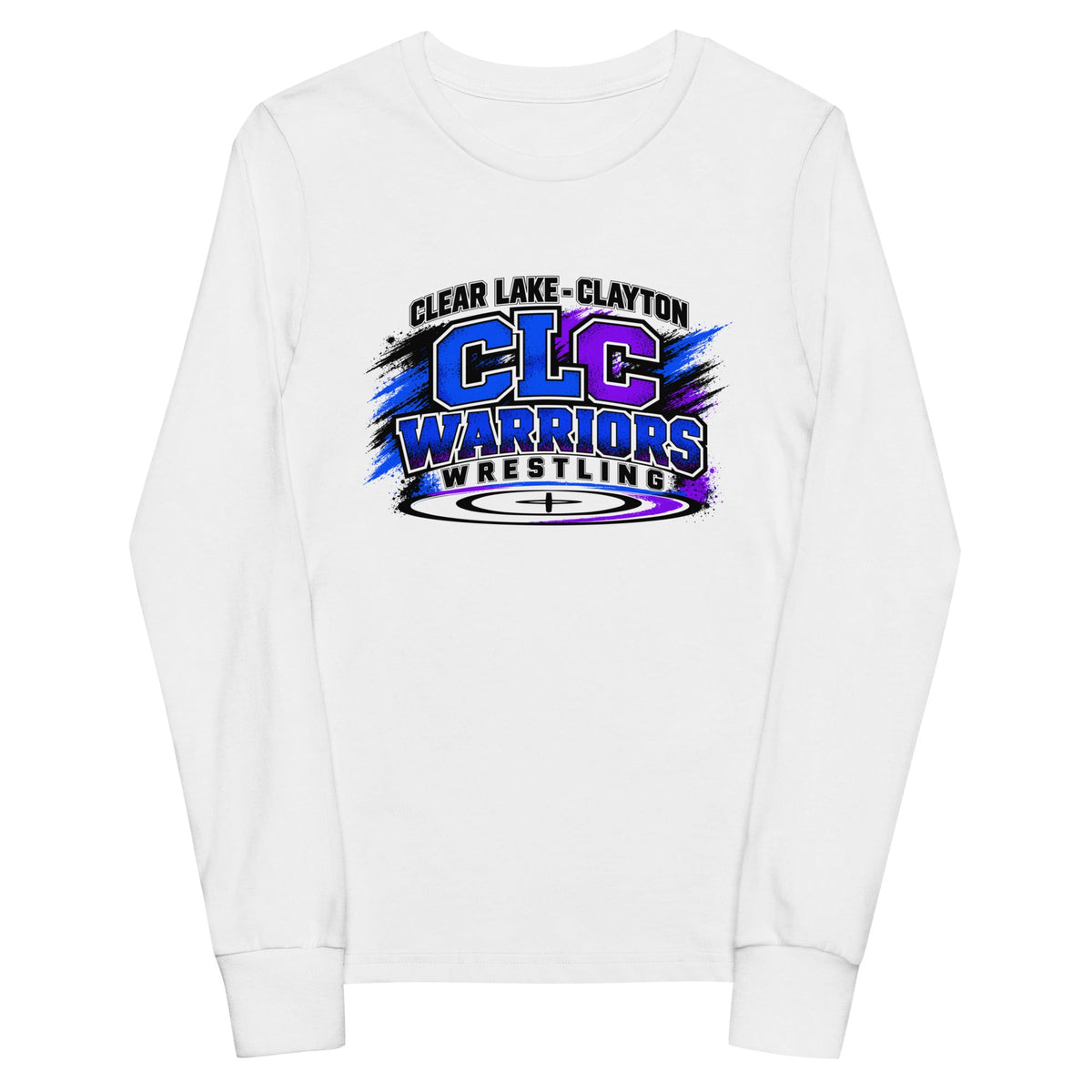 Performance | Youth Long Sleeve T-Shirt | Clear Lake - Clayton Wrestling | Vanguard Logo