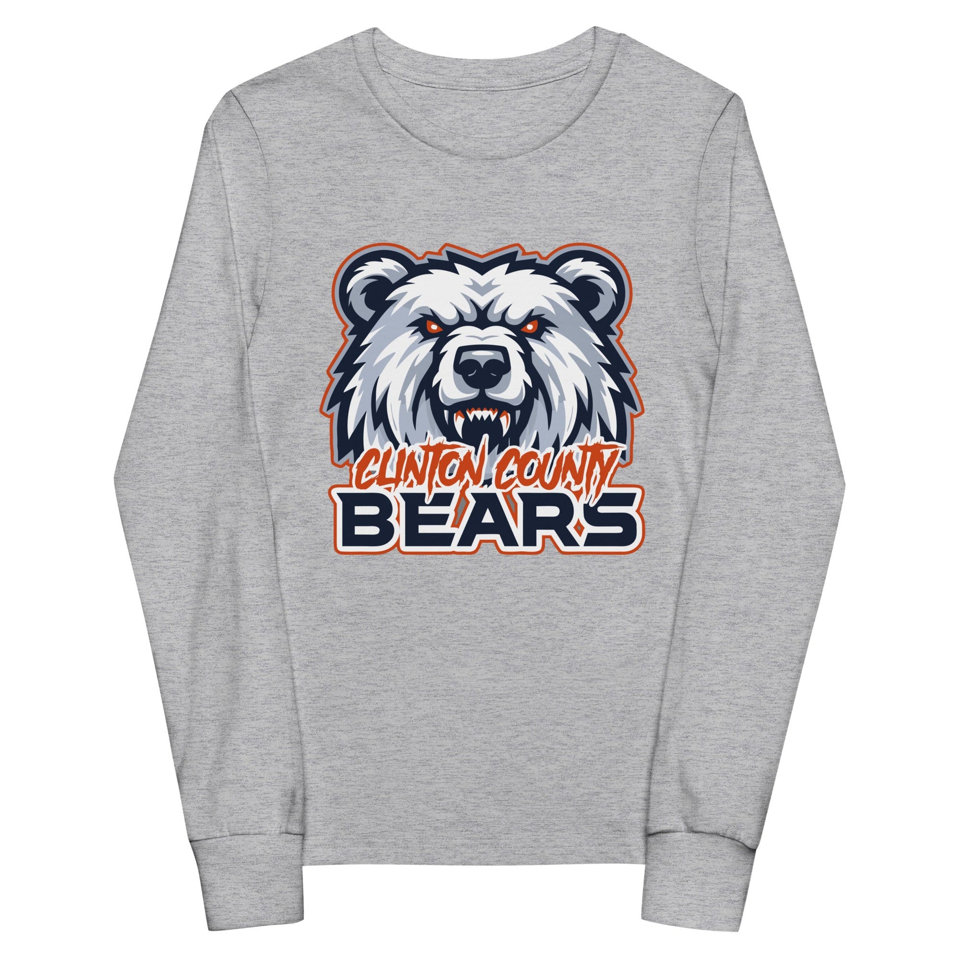 Performance | Youth Long Sleeve T-Shirt | CLINTON COUNTY BEARS | Bears Mascot Logo
